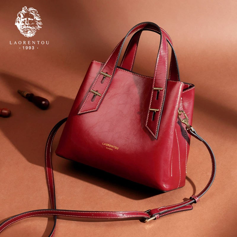 LAORENTOU Women Crossbody Handbags Cow Leather Satchel Handbags for Women Top-handle Shoulder Tote Purses - Image 4